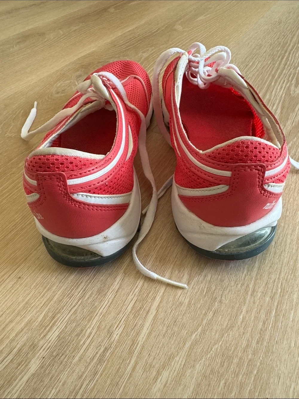 Nike Red Mesh Running Sneakers with White Laces